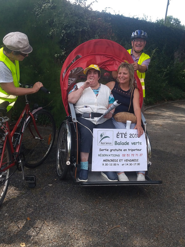 Les jardins du vert praud -balade en triporteur avec Rezé Séniors