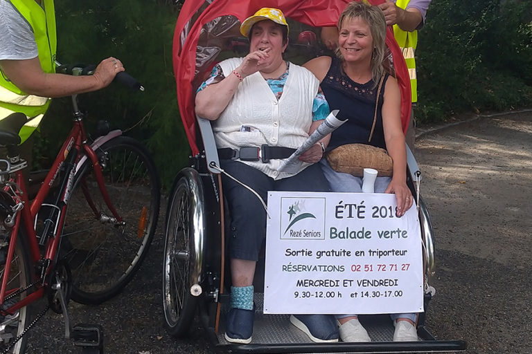 Les jardins du vert praud -balade en triporteur avec Rezé Séniors